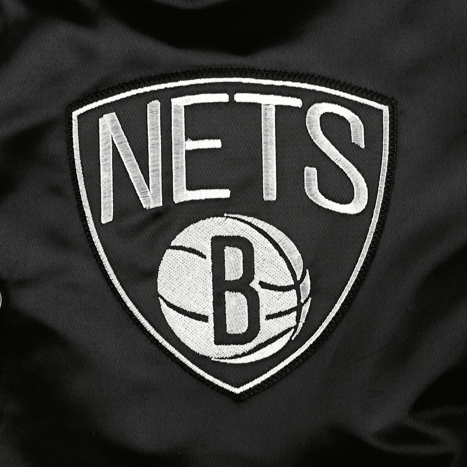 Starter Brooklyn Nets Pick  Roll Satin Full-Snap Varsity Jacket - view number 4