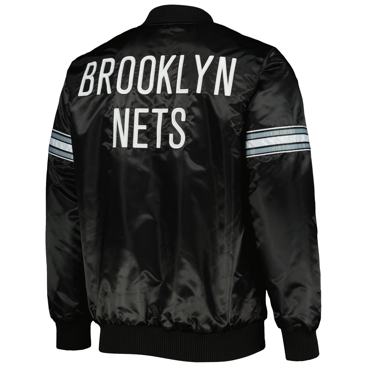 Starter Brooklyn Nets Pick  Roll Satin Full-Snap Varsity Jacket - view number 3