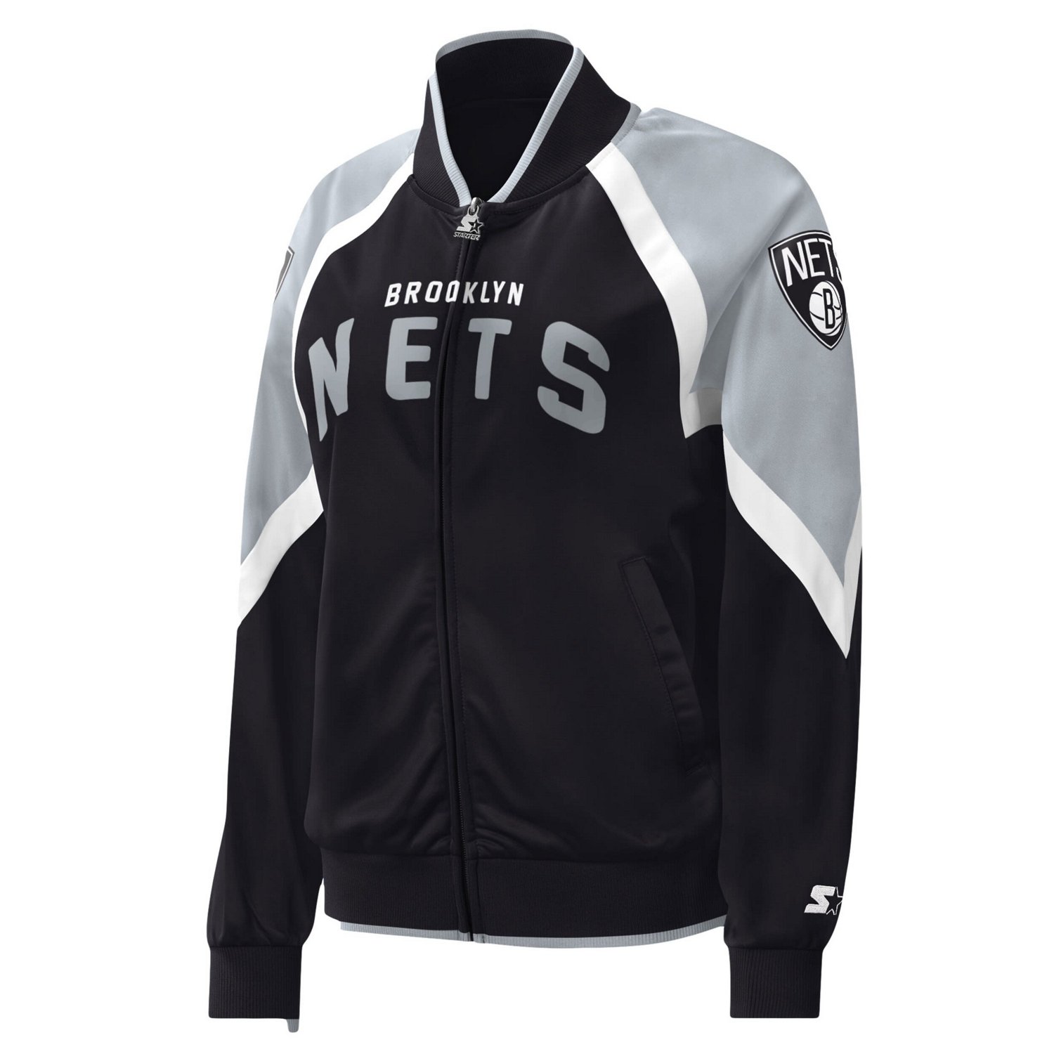 Starter Brooklyn Nets Slam Dunk Raglan Full-Zip Track Jacket