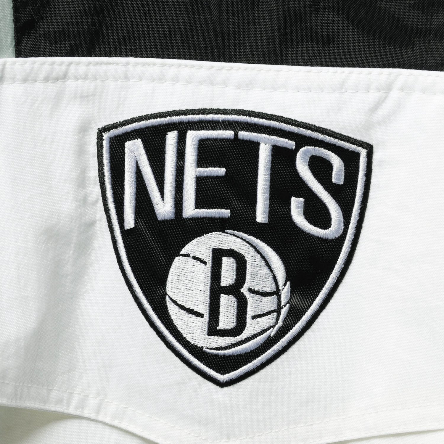 Starter Brooklyn Nets Striker Crinkle Half-Zip Hoodie Jacket                                                                     - view number 3