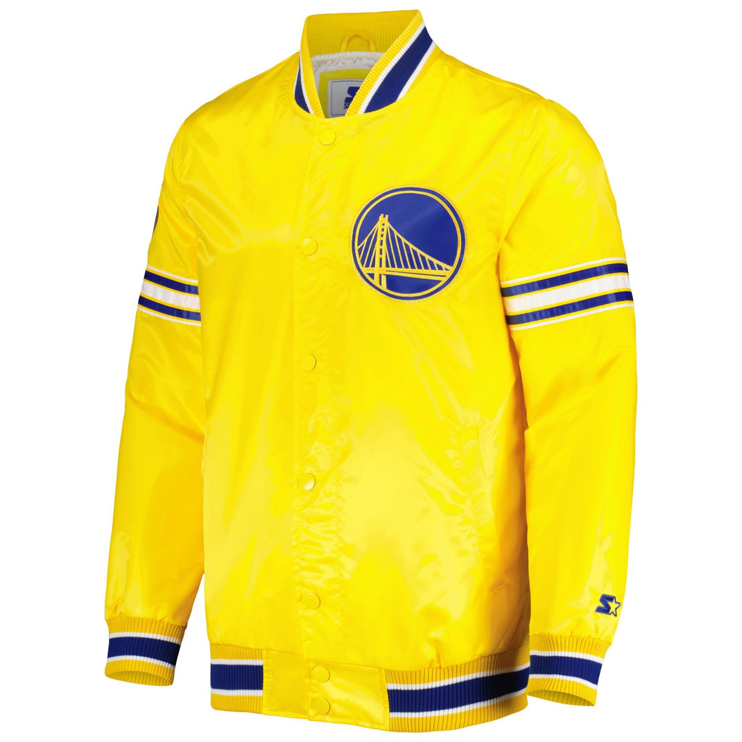 Starter en State Warriors Slider Satin Full-Snap Varsity Jacket