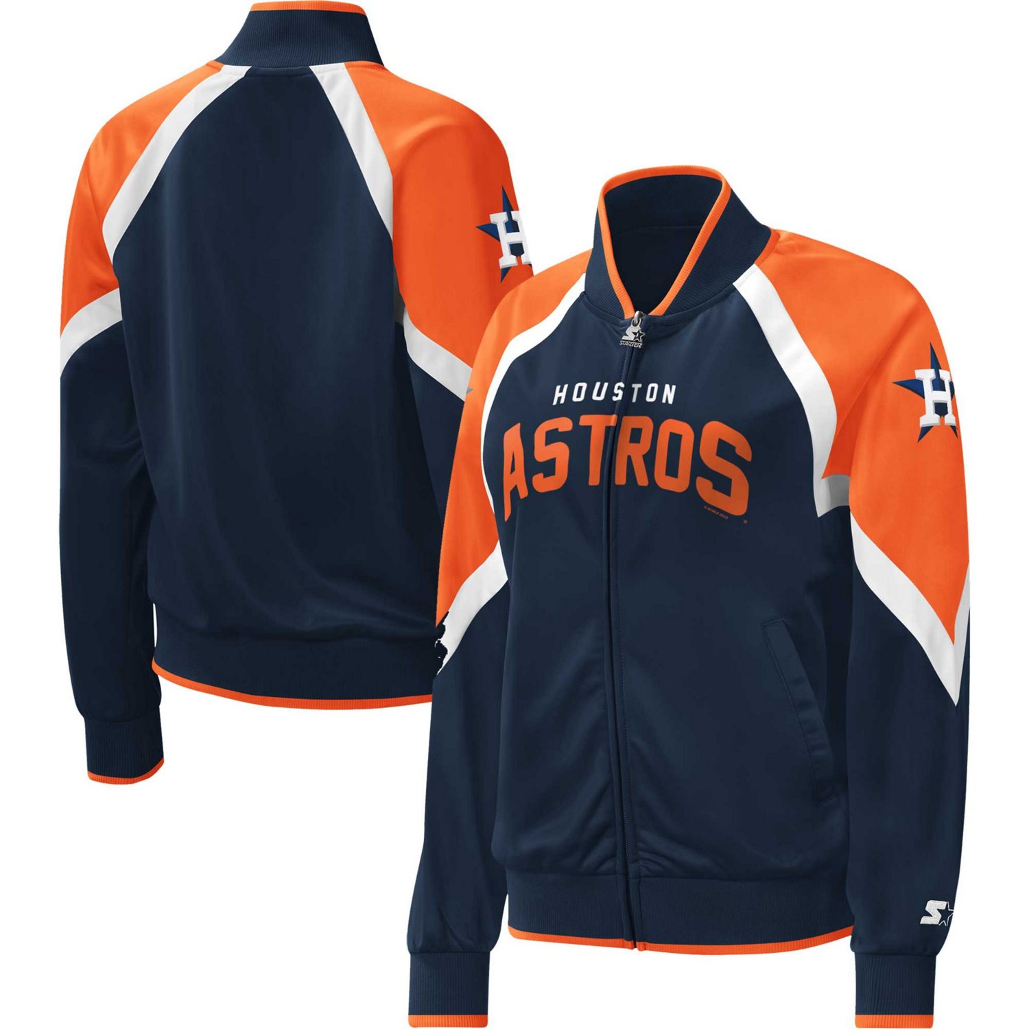 Starter Houston Astros Touchdown Raglan Full-Zip Track Jacket