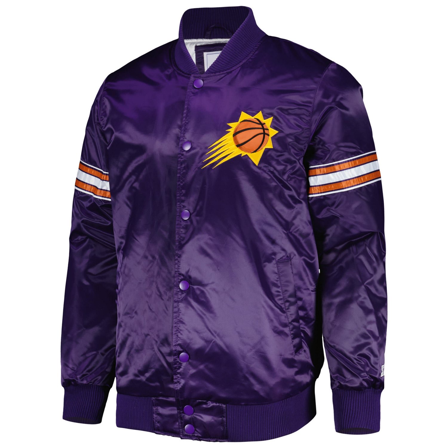 Starter Phoenix Suns Pick  Roll Satin Full-Snap Varsity Jacket