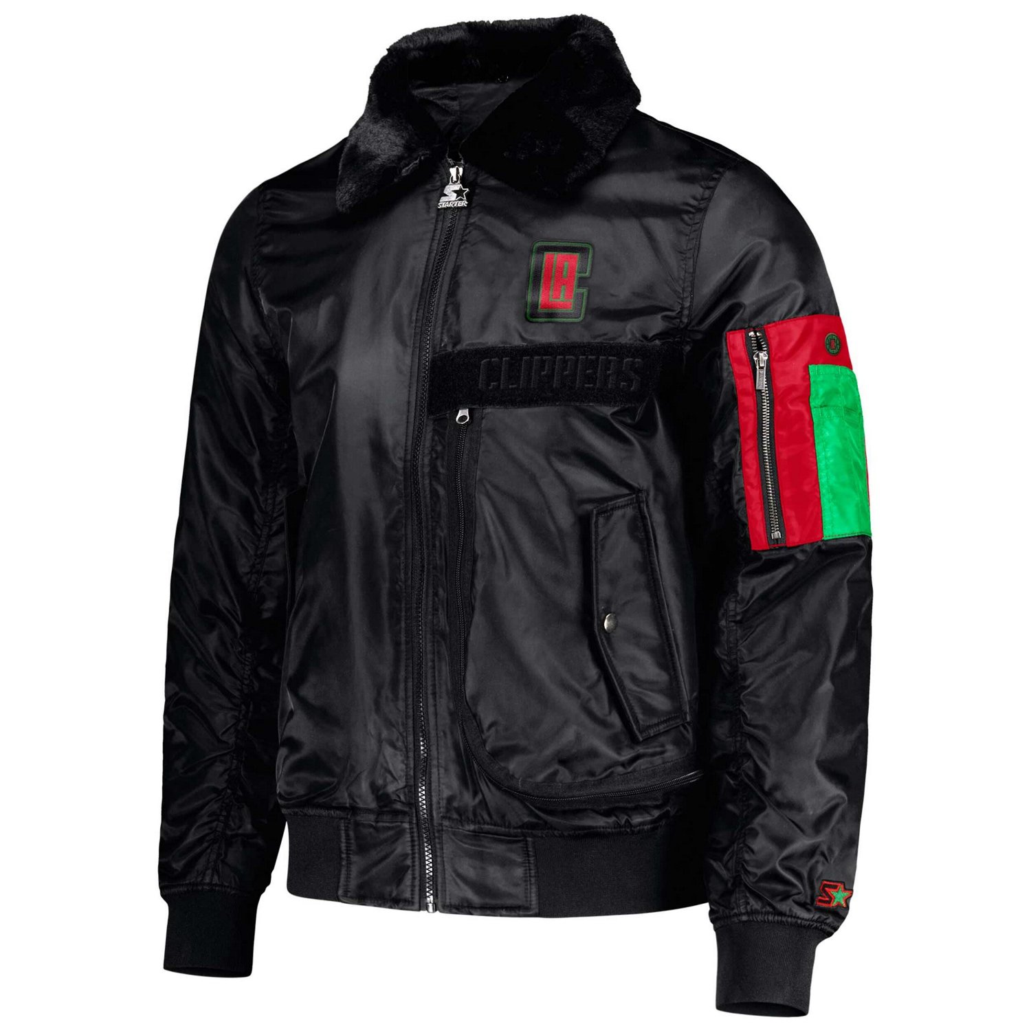 Starter x Ty Mopkins LA Clippers History Month Satin Full Zip Jacket Academy