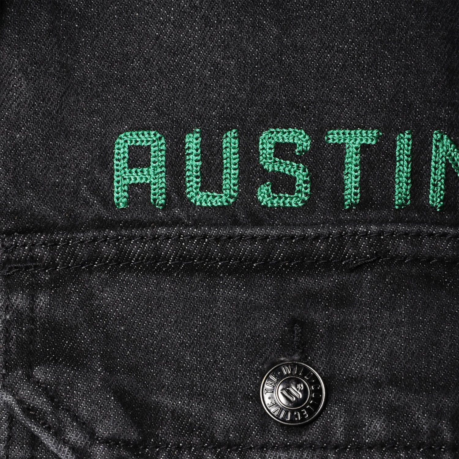 The Wild Collective Austin FC Denim Button-Up Jacket