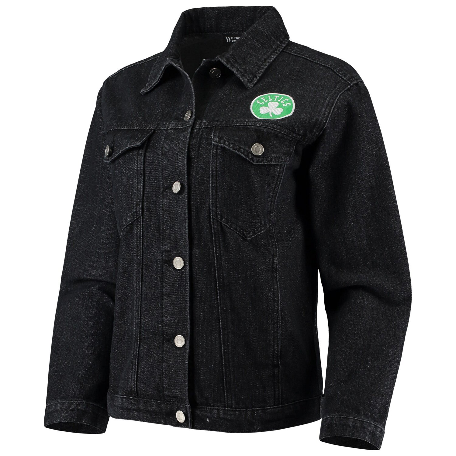The Wild Collective Boston Celtics Patch Denim Button-Up Jacket                                                                  - view number 2