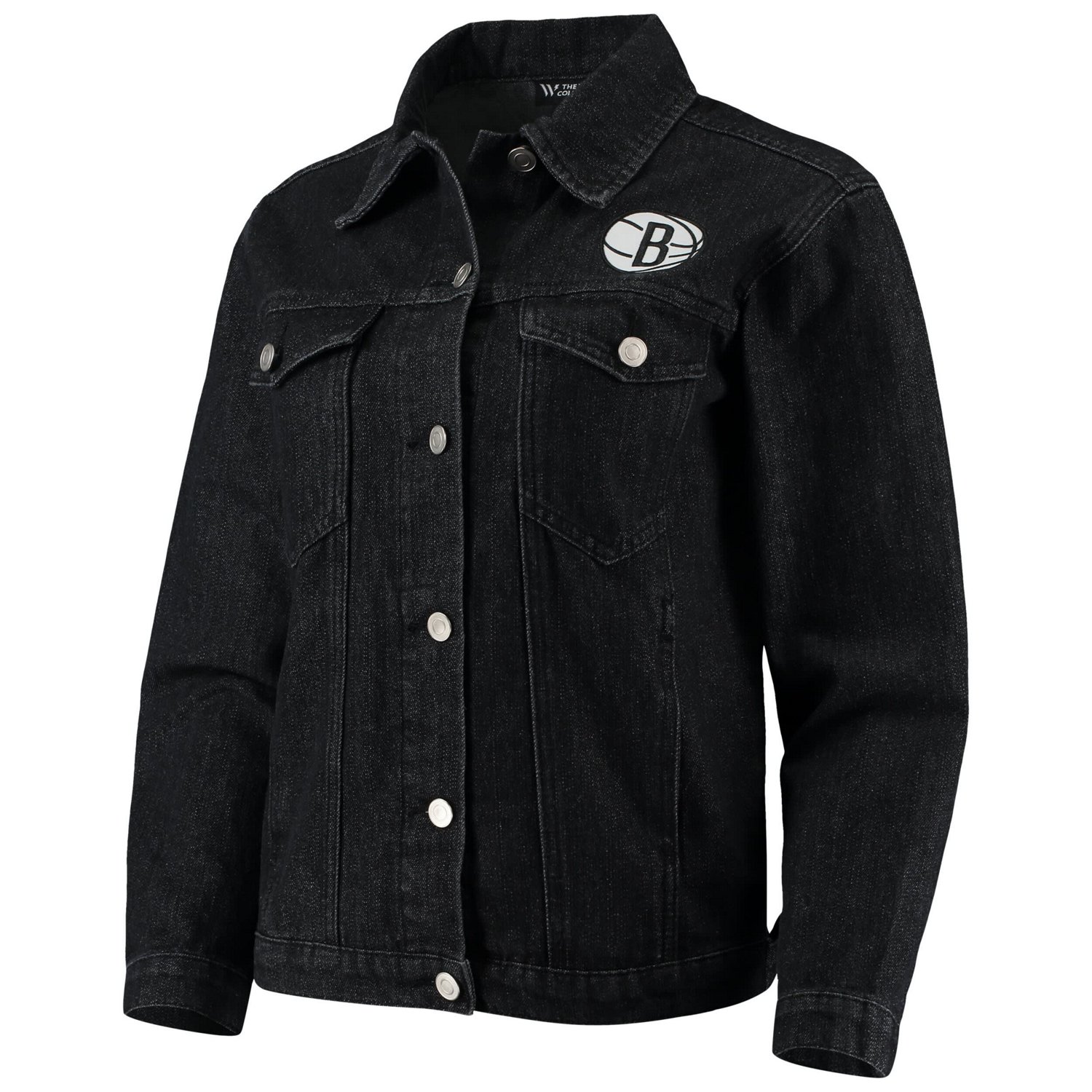 The Wild Collective Brooklyn Nets Patch Denim Button-Up Jacket                                                                   - view number 2