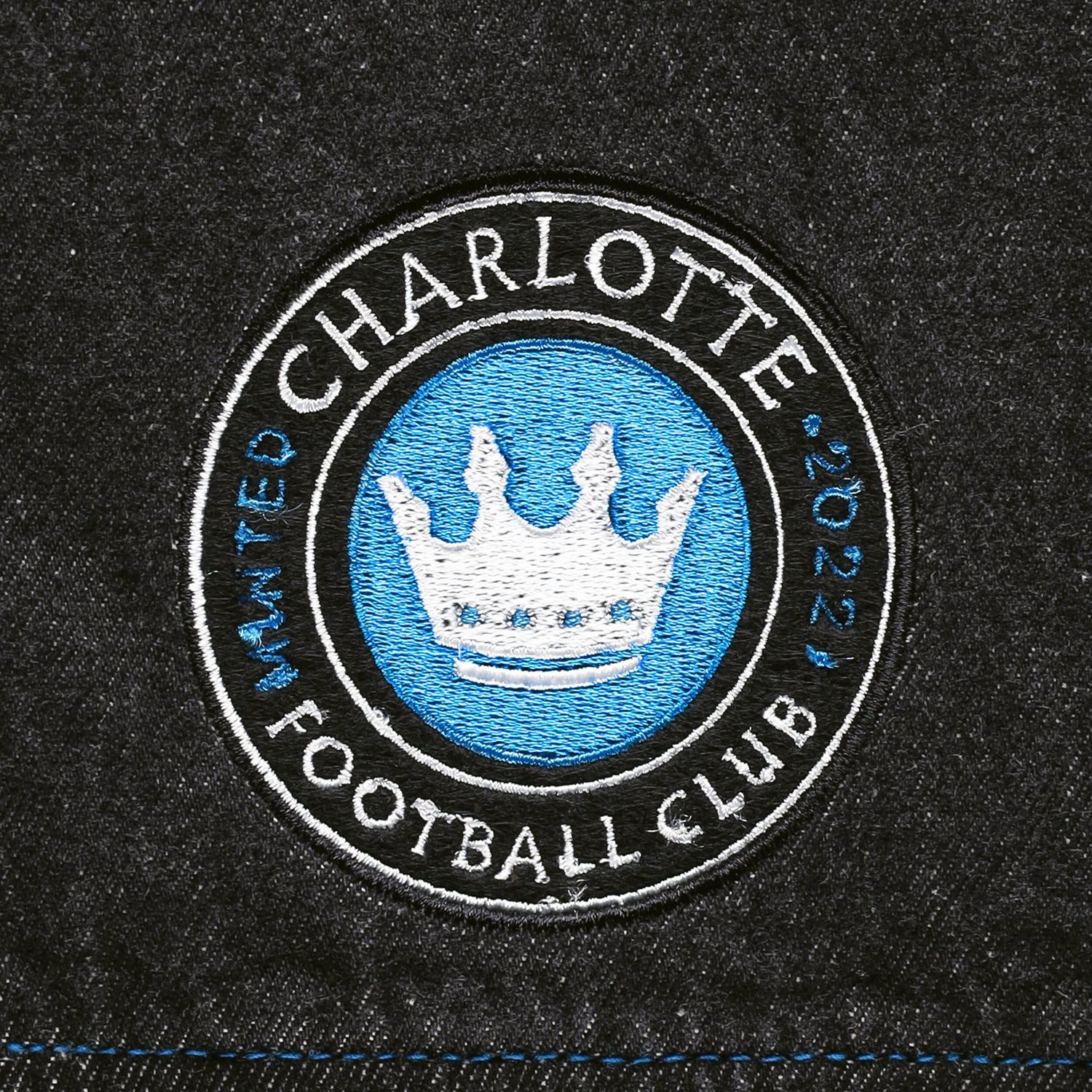 The Wild Collective Charlotte FC Denim Full-Button Bomber Jacket