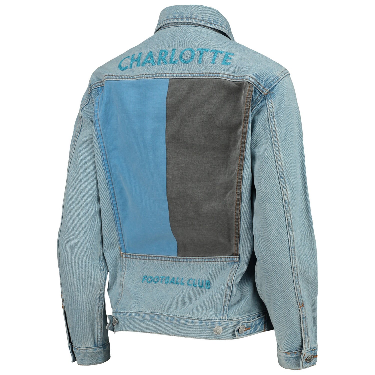 The Wild Collective Charlotte FC Print Denim Button-Up Jacket - view number 3