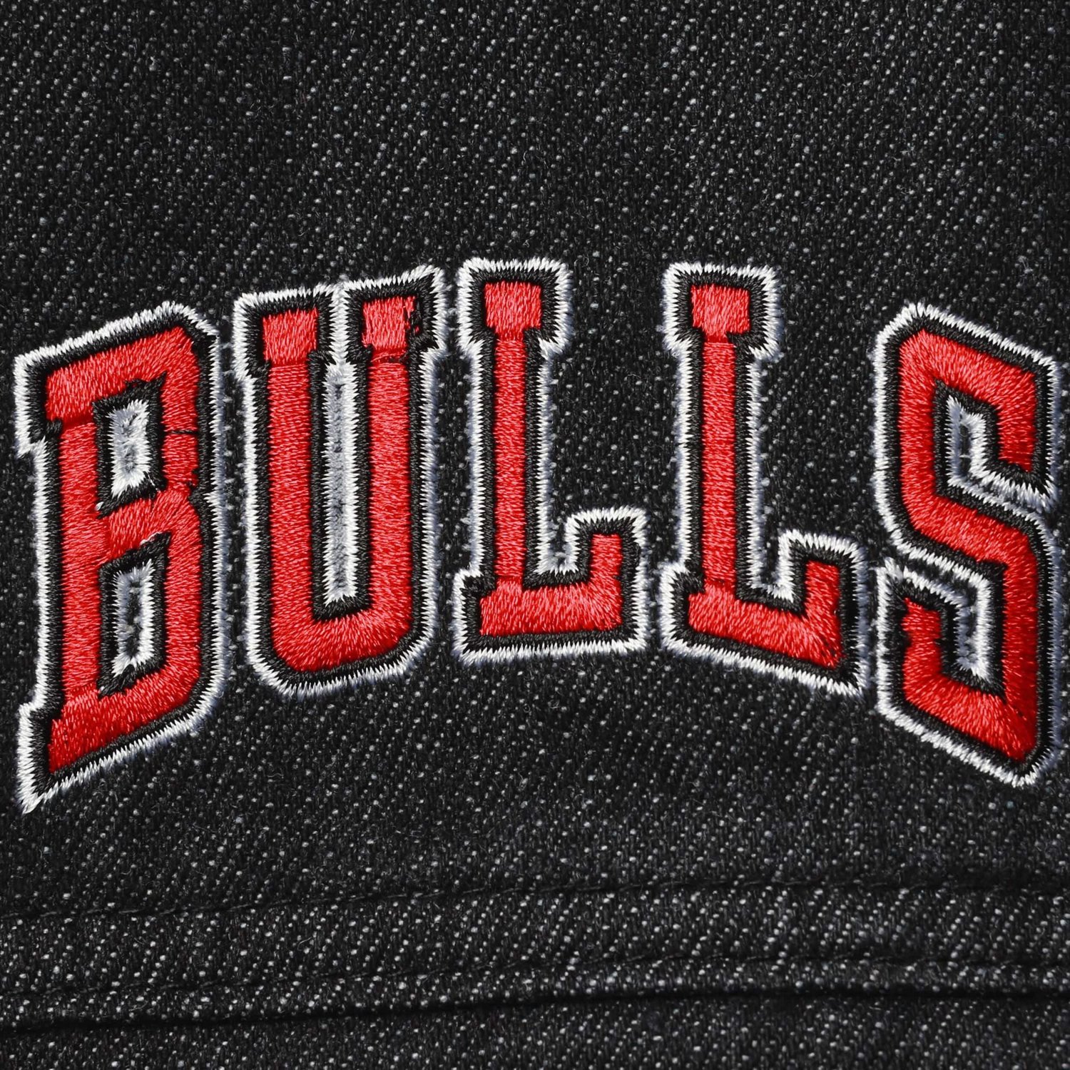 The Wild Collective Chicago Bulls Patch Denim Button-Up Jacket