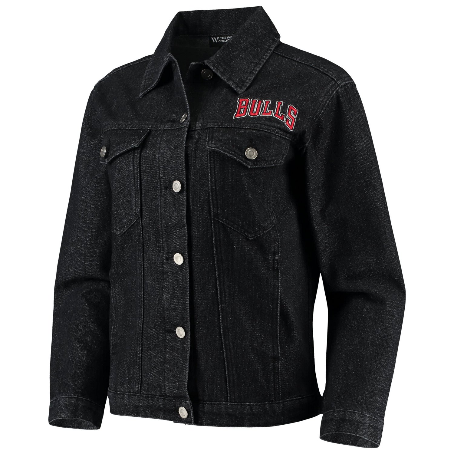 The Wild Collective Chicago Bulls Patch Denim Button-Up Jacket                                                                   - view number 2
