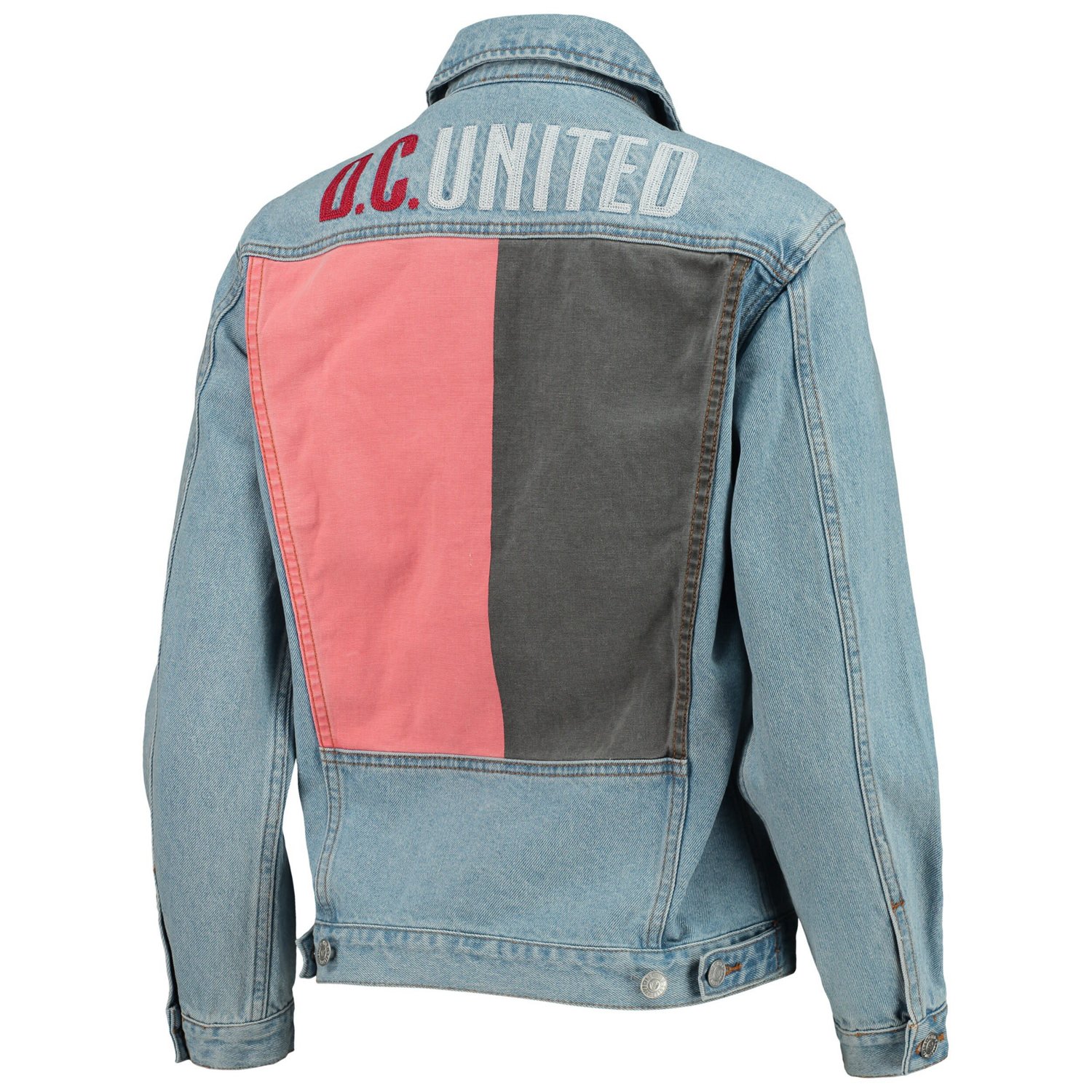 The Wild Collective DC United Print Denim Button-Up Jacket