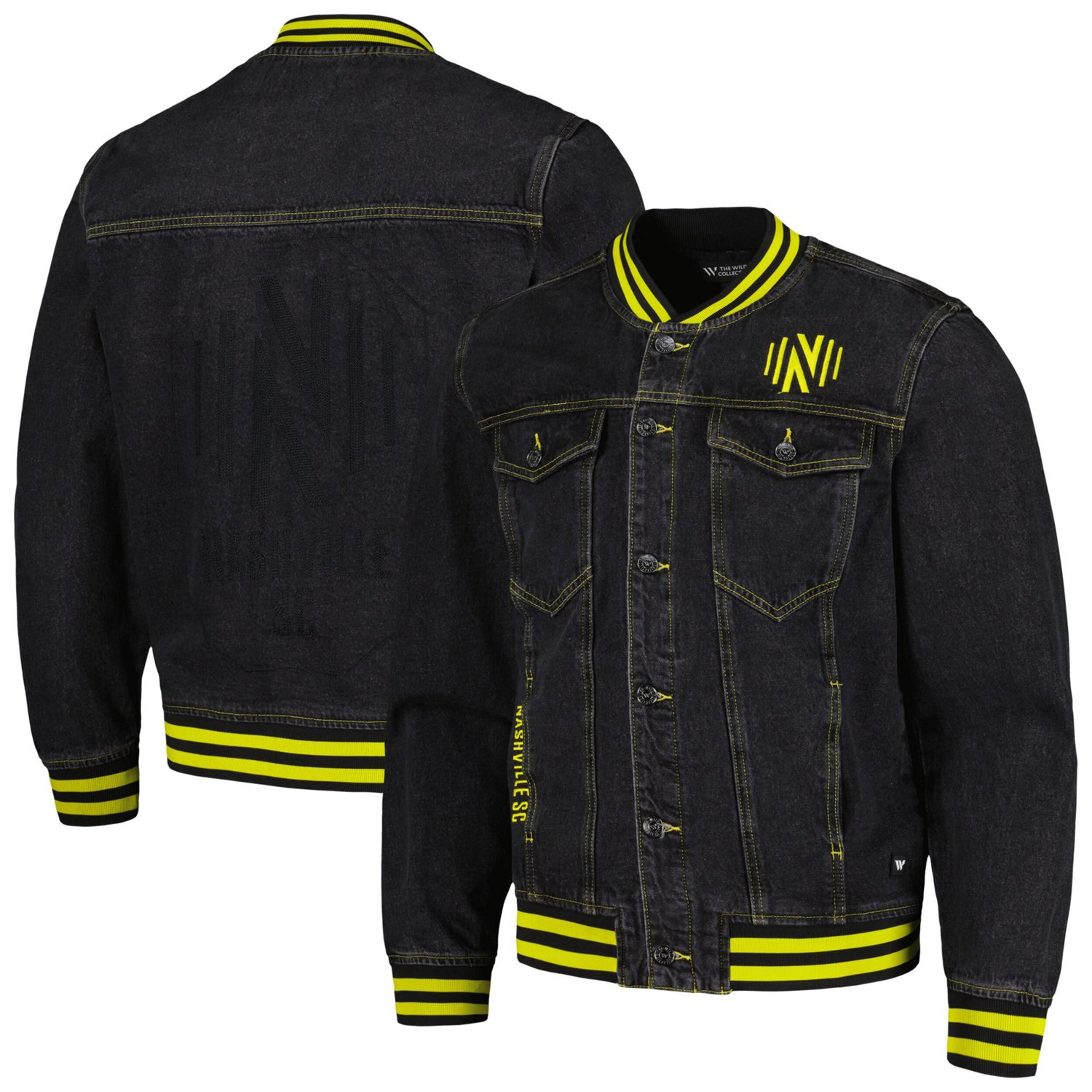 The Wild Collective Nashville SC Denim Full-Button Bomber Jacket - view number 1