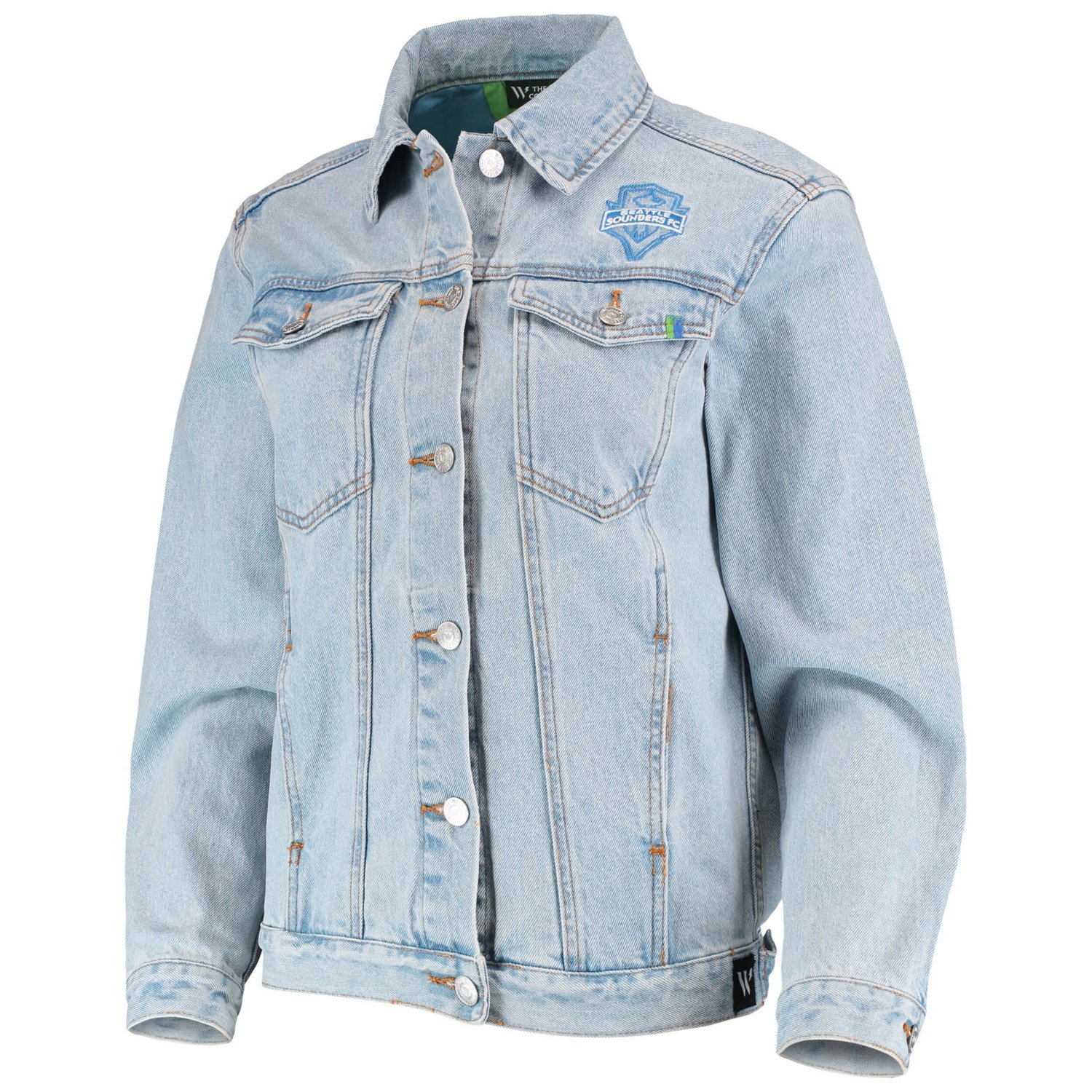 The Wild Collective Seattle Sounders FC Print Denim Button-Up Jacket - view number 2