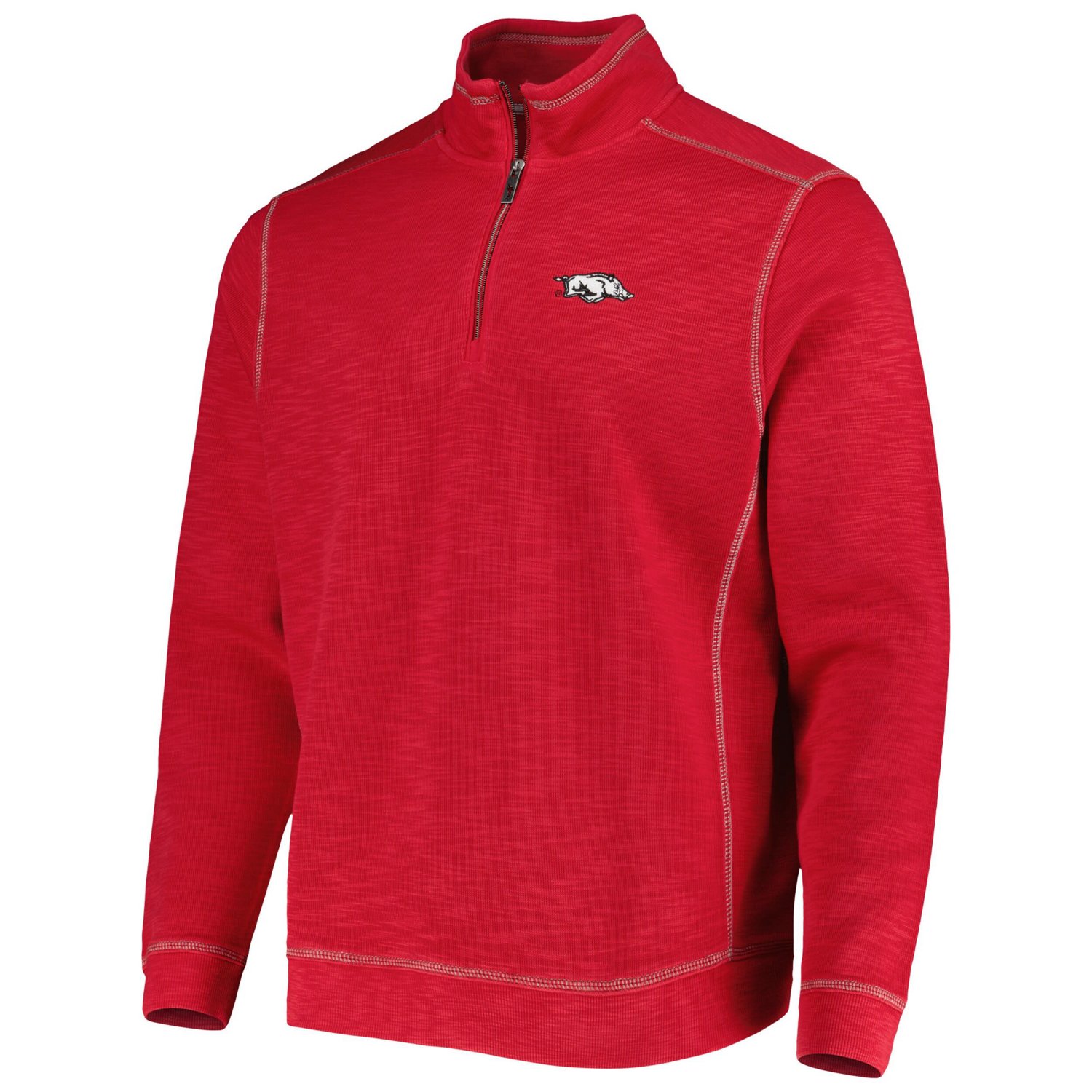 Tommy Bahama Arkansas Razorbacks Sport Tobago Bay Tri-Blend Mock Neck Half-Zip Jacket - view number 2