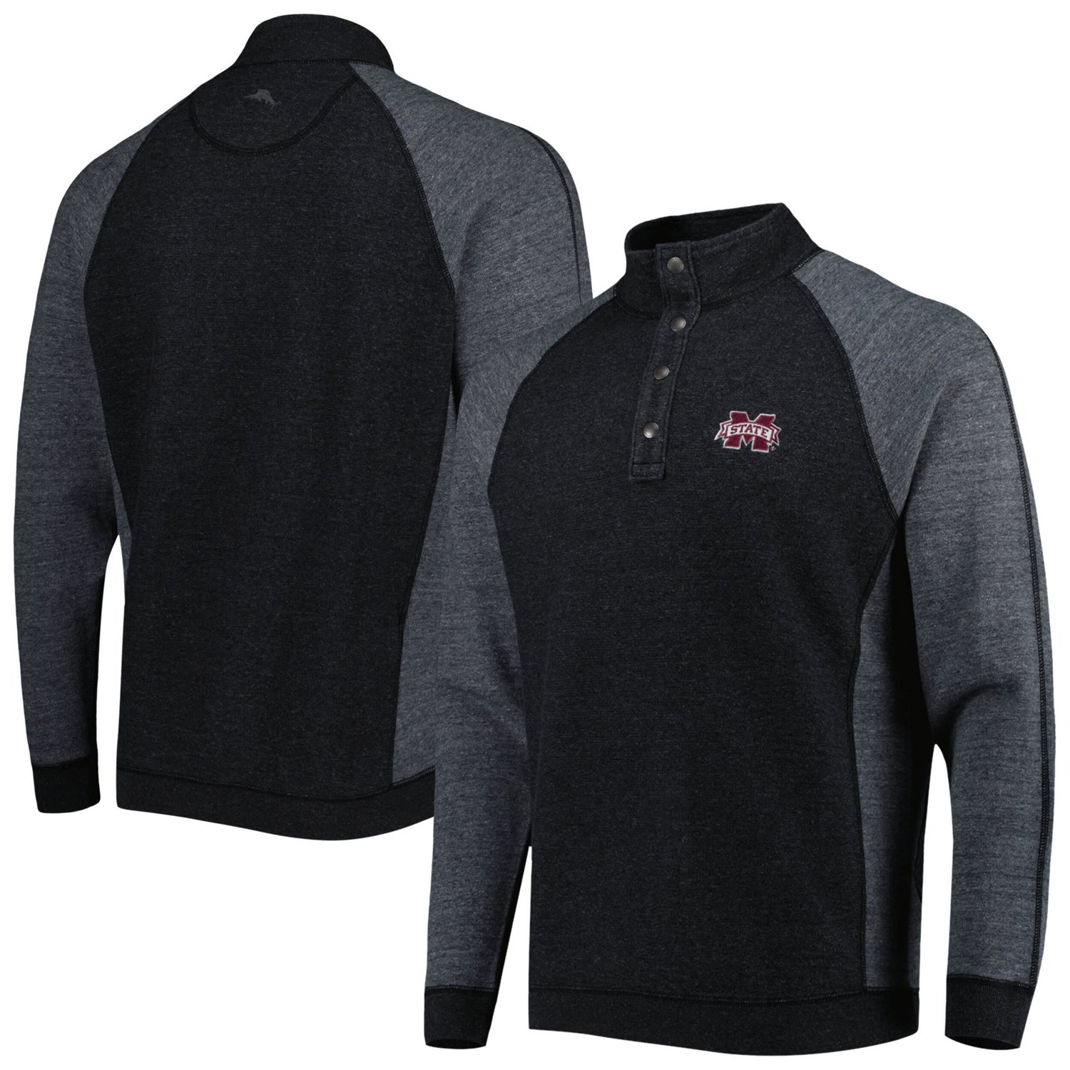 Tommy Bahama Mississippi State Bulldogs Sport Scrimmage Snap Mock Neck Raglan Button-Up Jacket - view number 1