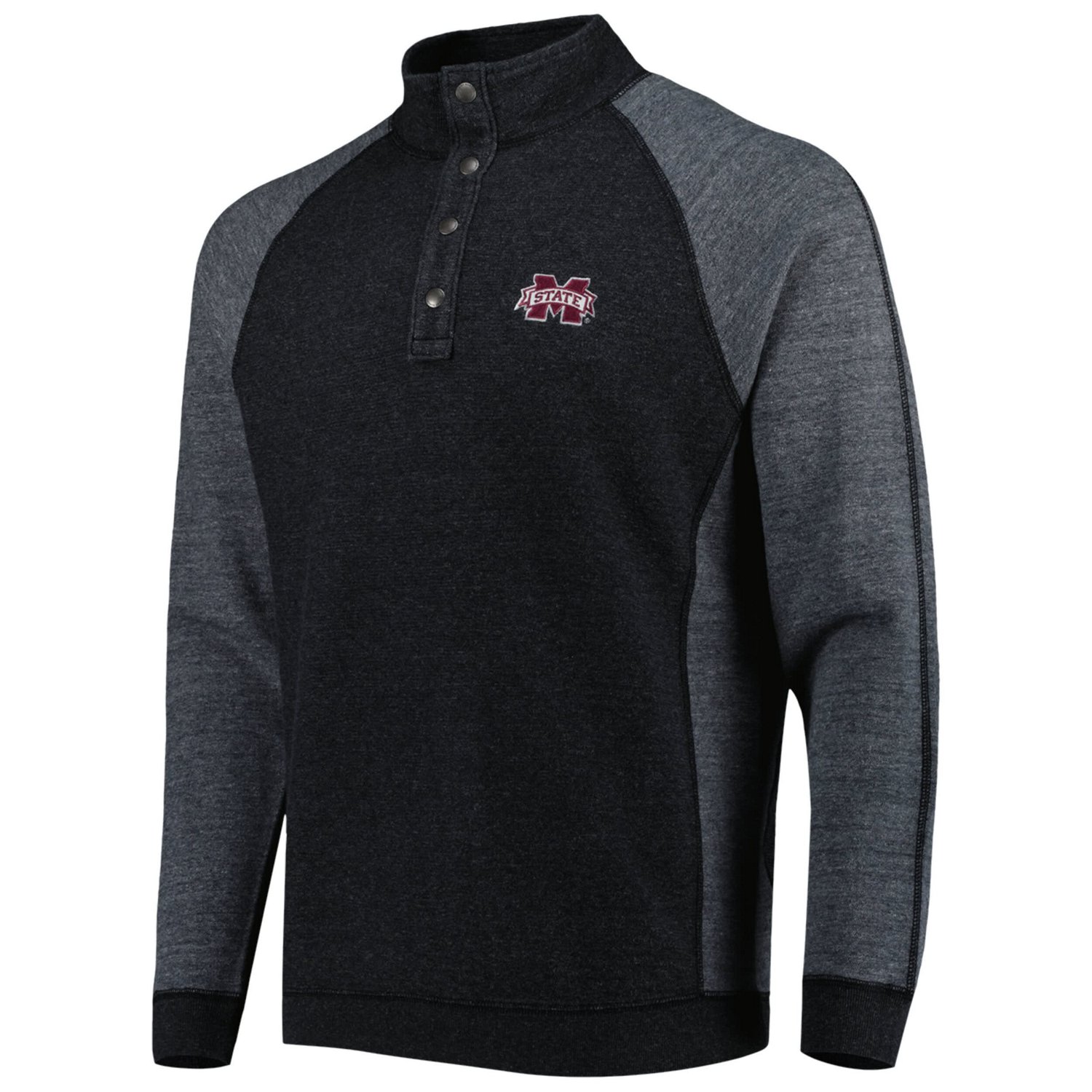 Tommy Bahama Mississippi State Bulldogs Sport Scrimmage Snap Mock Neck Raglan Button-Up Jacket - view number 2