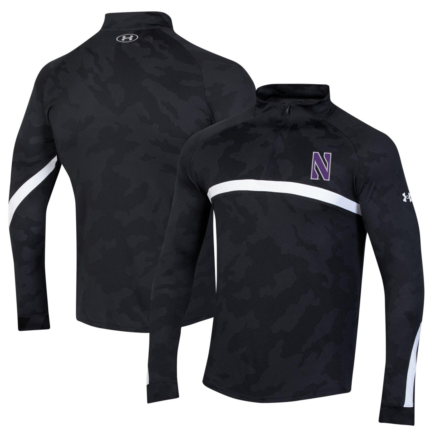 Under Armour Northwestern Wildcats Game Day Camo Raglan Quarter-Zip Top