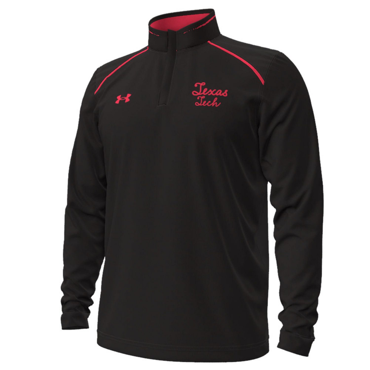 Under Armour Texas Tech Red Raiders Throwback Cursive Quarter-Zip Pullover Top - view number 2