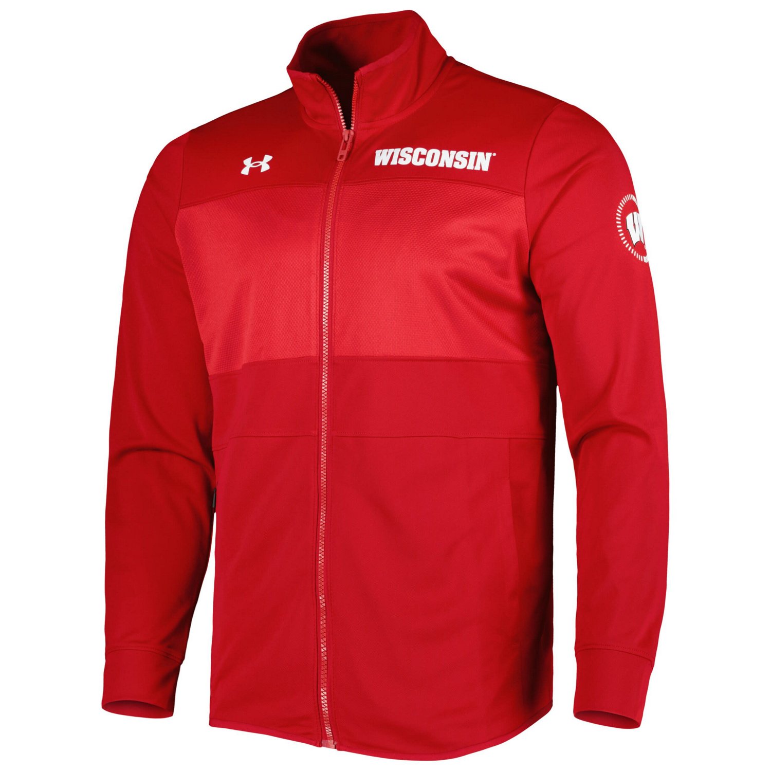 Under Armour Wisconsin Badgers Knit Warm-Up Full-Zip Jacket - view number 2