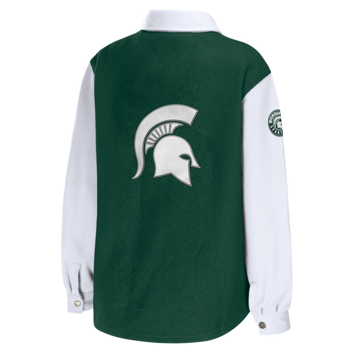 WEAR by Erin Andrews Hunter Michigan State Spartans Button-Up Shirt Jacket - view number 3
