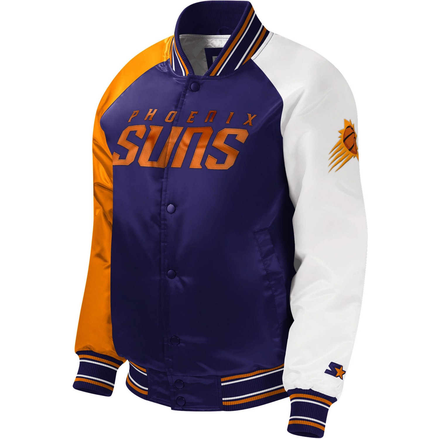 Youth Starter Phoenix Suns Raglan Full-Snap Varsity Jacket