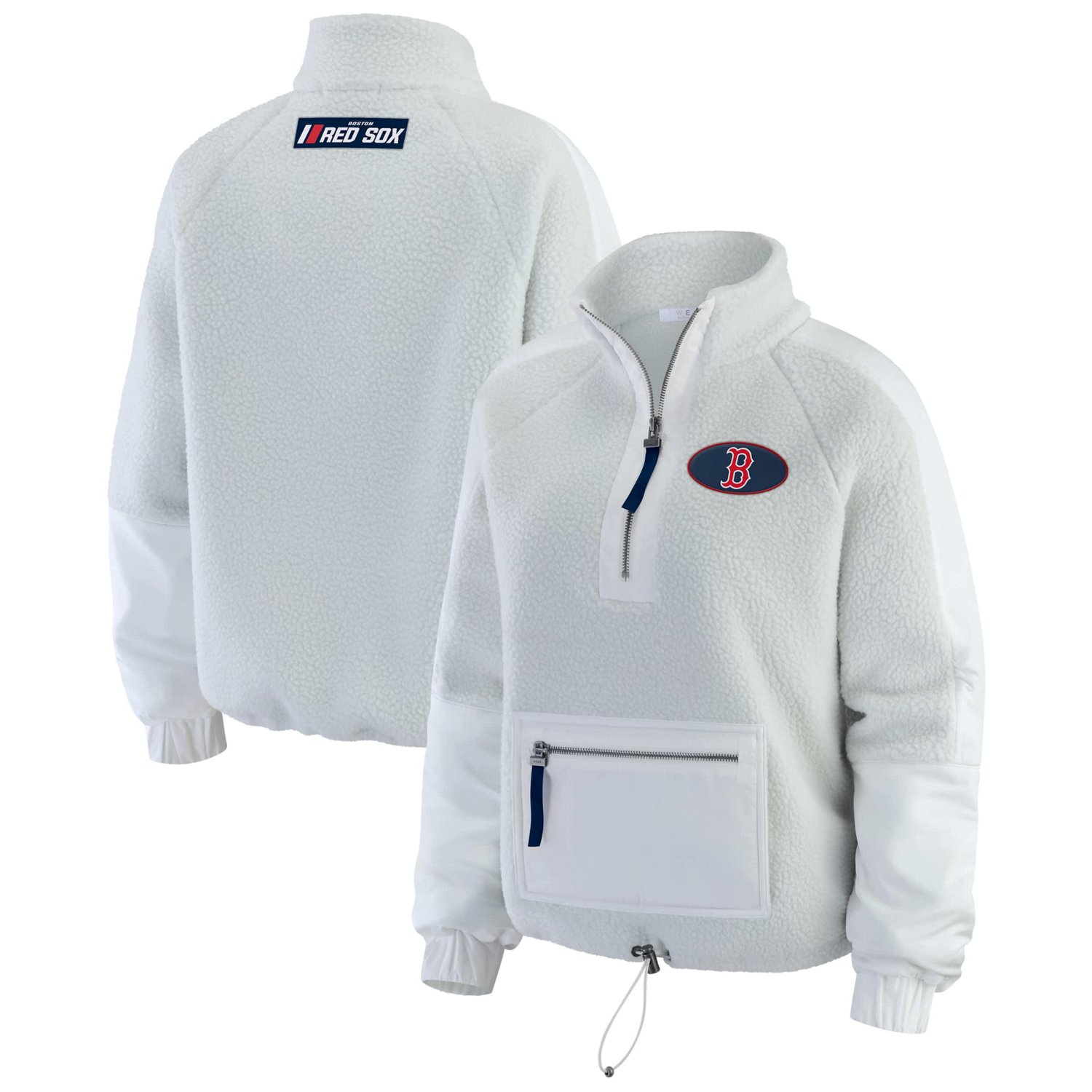 WEAR by Erin Andrews Boston Sox Polar Fleece Quarter-Zip Jacket
