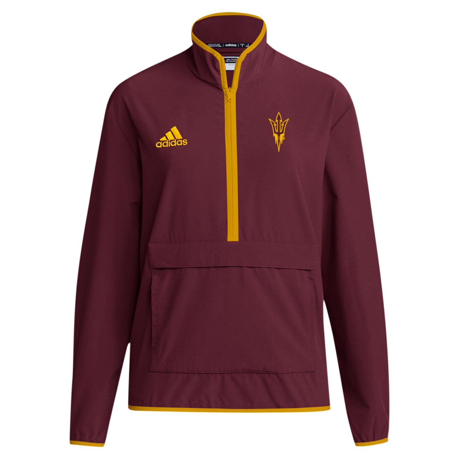 adidas Arizona State Sun Devils 2024 Coaches Sideline Half-Zip Jacket                                                            - view number 2