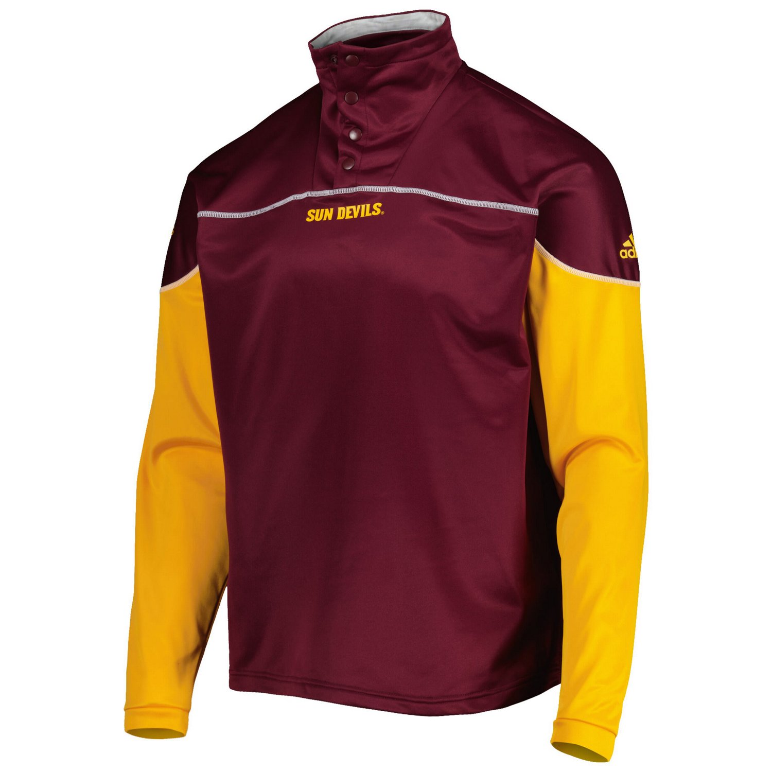 adidas Arizona State Sun Devils AEROREADY Knit Quarter-Snap Jacket                                                               - view number 2