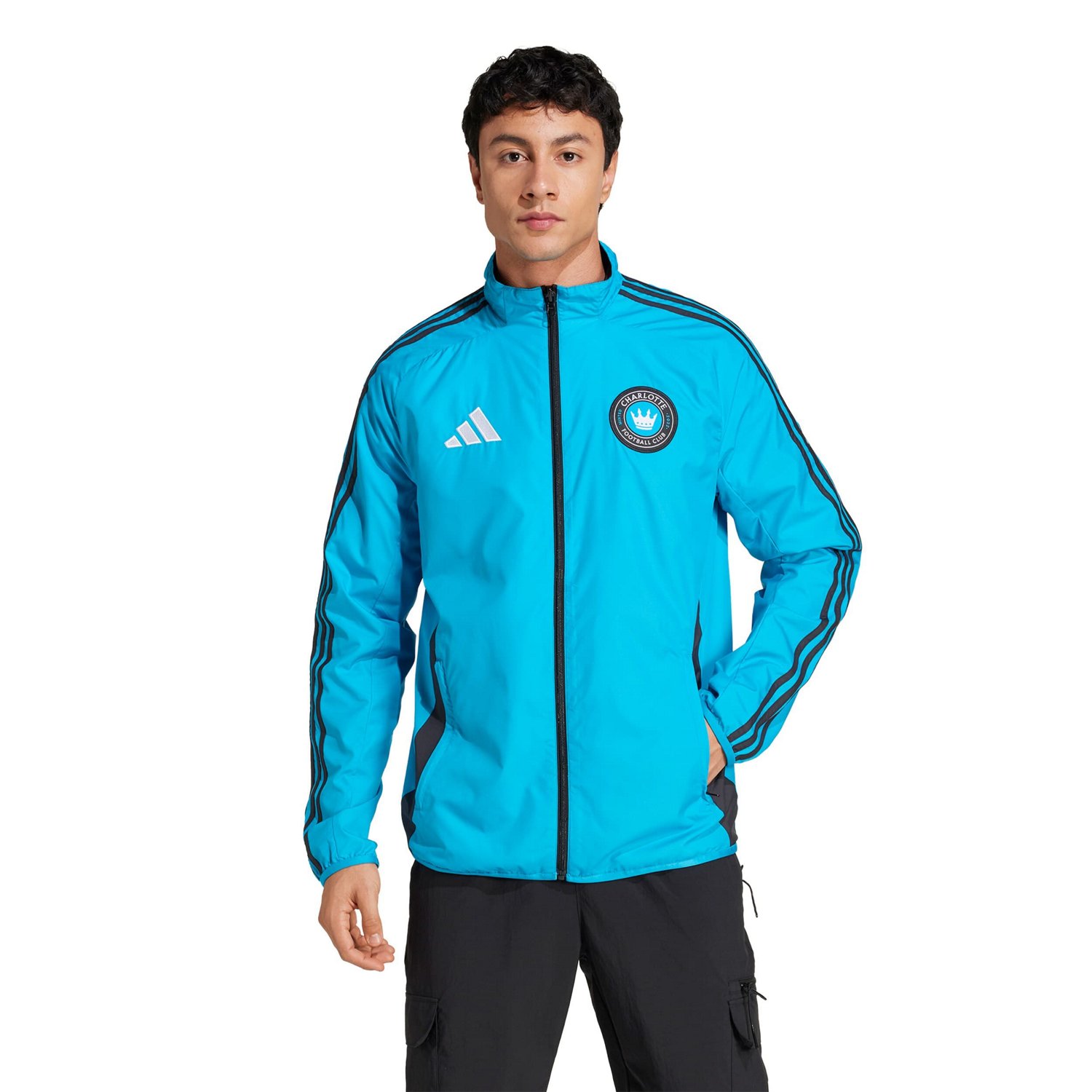 adidas Black Charlotte FC 2025 Anthem Reversible Full-Zip Jacket - view number 3