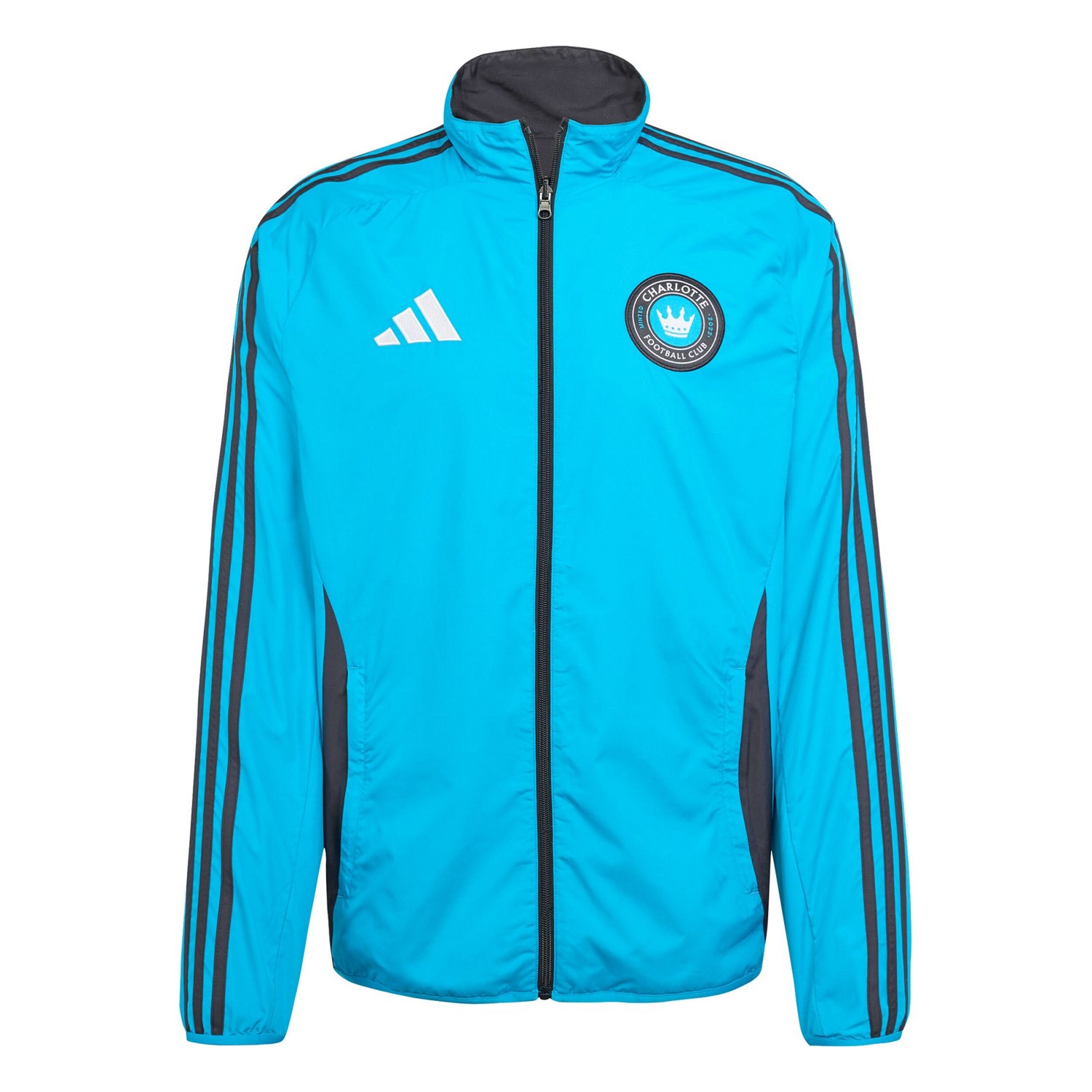 adidas Black Charlotte FC 2025 Anthem Reversible Full-Zip Jacket - view number 2