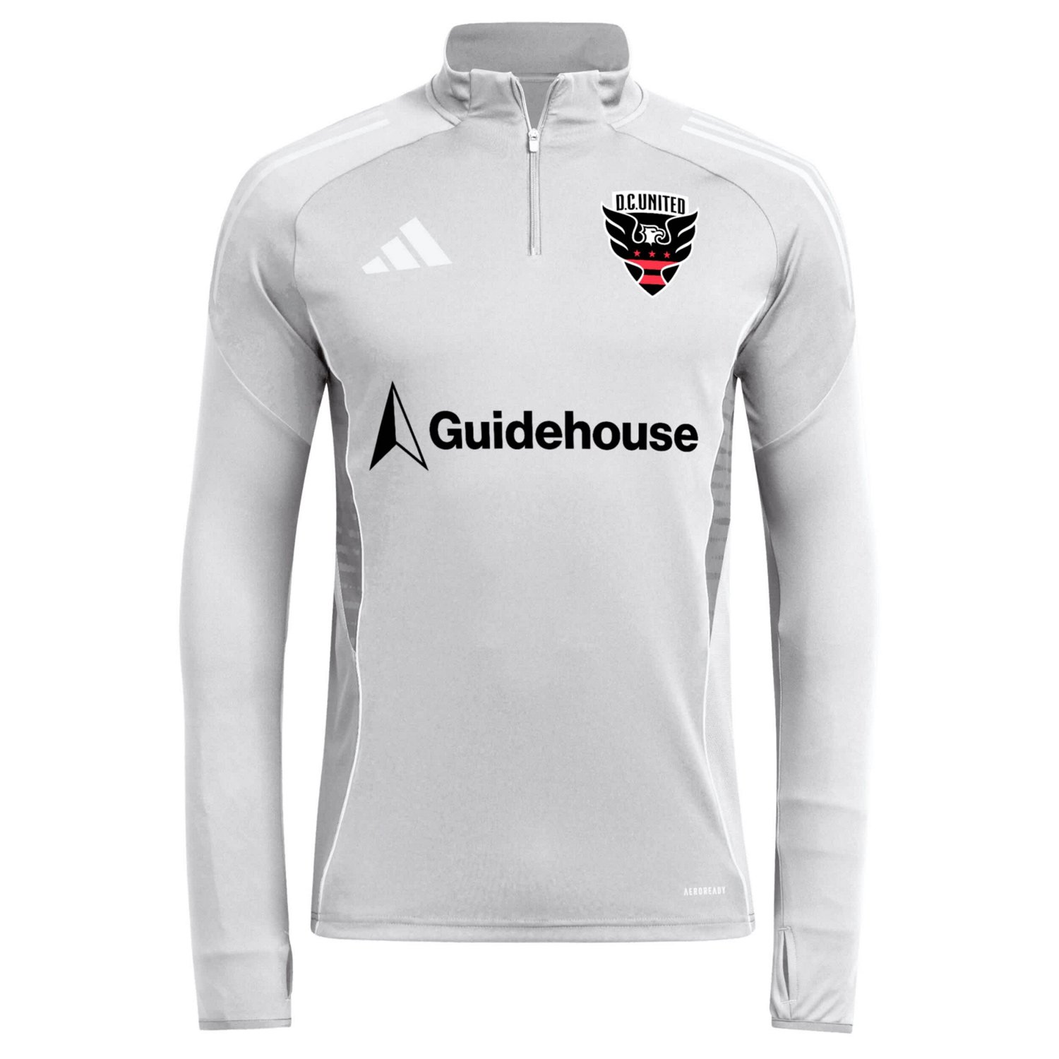 adidas DC United 2025 Quarter-Zip Long Sleeve Training Top