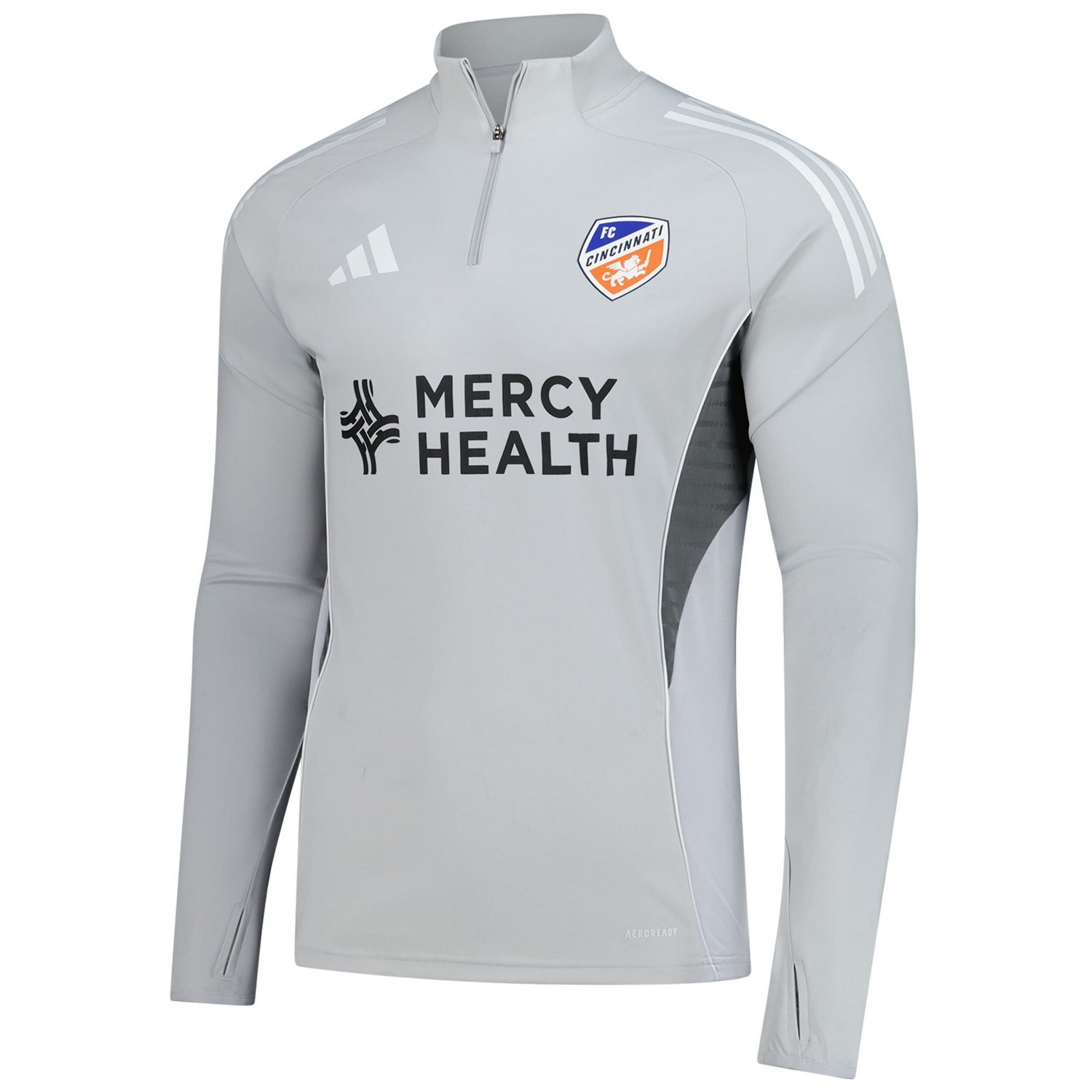 adidas FC Cincinnati 2025 Quarter-Zip Long Sleeve Training Top - view number 2