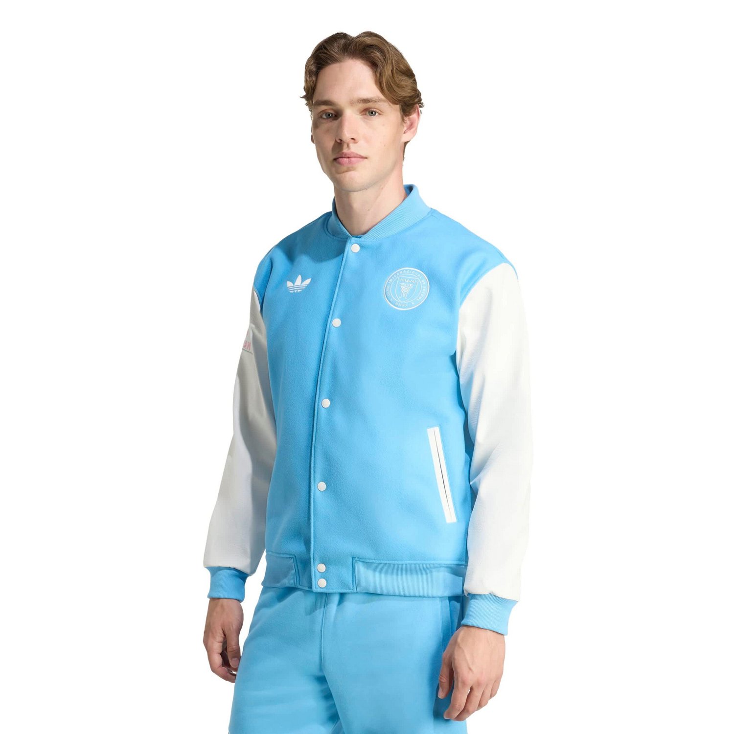 adidas Inter Miami CF 2025 Archive Collection Full-Snap Varsity Jacket - view number 3