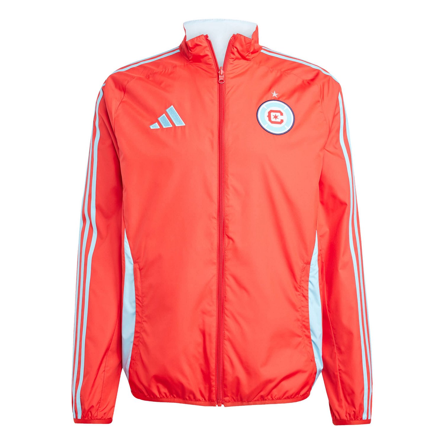 adidas Light Blue Chicago Fire 2025 Anthem Reversible Full-Zip Jacket - view number 2
