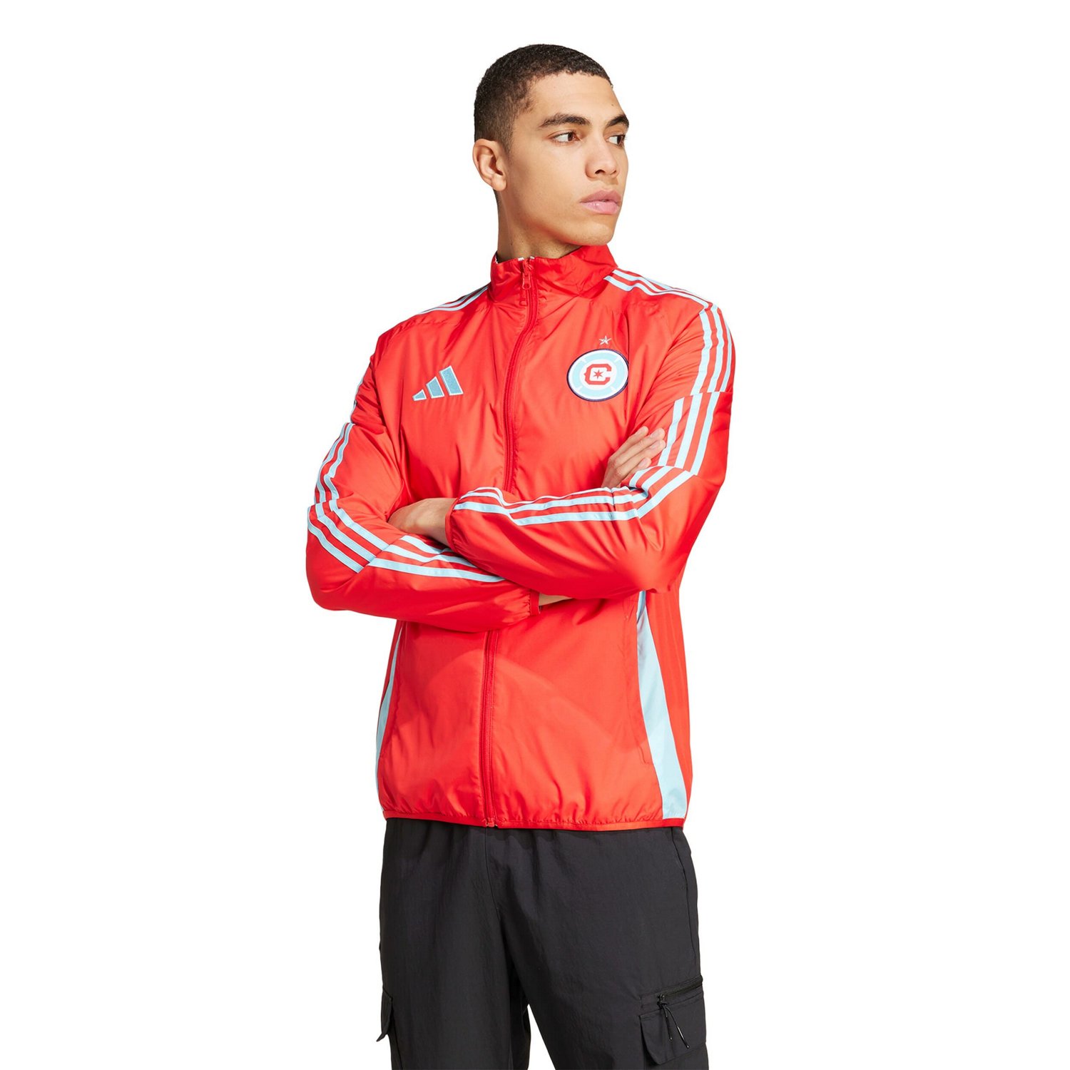adidas Light Blue Chicago Fire 2025 Anthem Reversible Full-Zip Jacket - view number 3