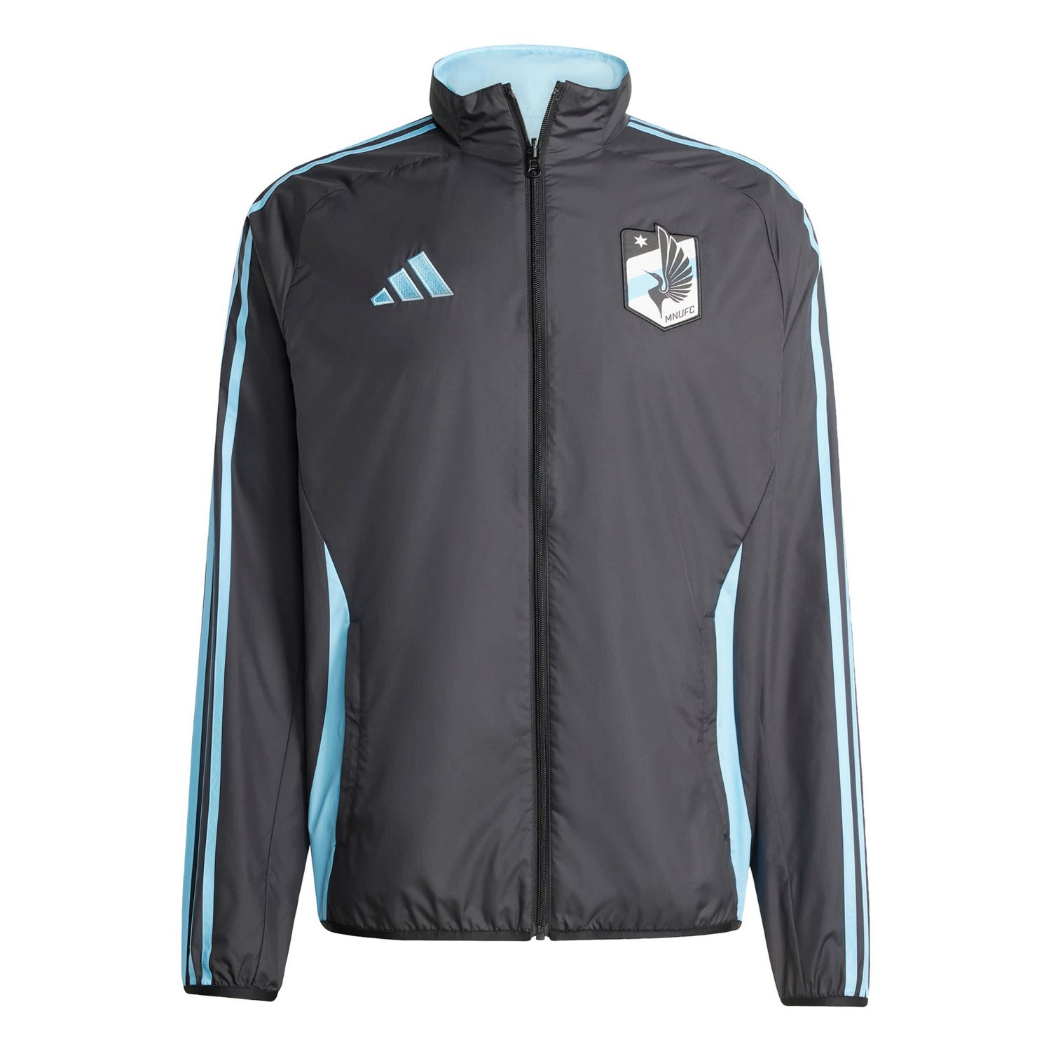 adidas Light Blue Minnesota United FC 2025 Anthem Reversible Full-Zip Jacket - view number 2