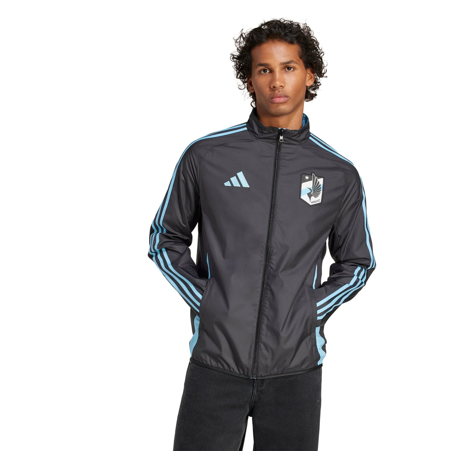 adidas Light Blue Minnesota United FC 2025 Anthem Reversible Full-Zip Jacket - view number 3