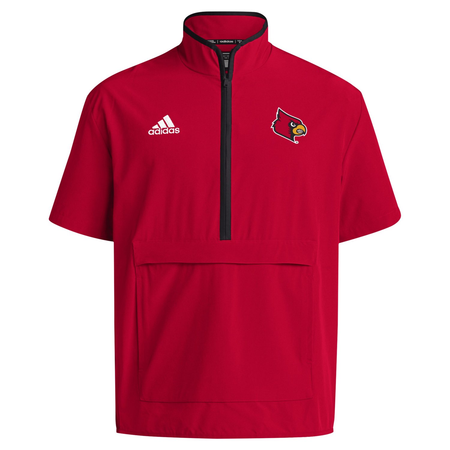 adidas Louisville Cardinals 2024 Coaches Sideline Half-Zip Short Sleeve Jacket                                                   - view number 2