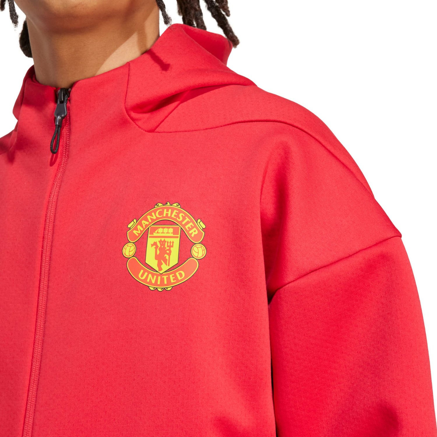 adidas Manchester United 2025 26 Anthem Full-Zip Hoodie Jacket