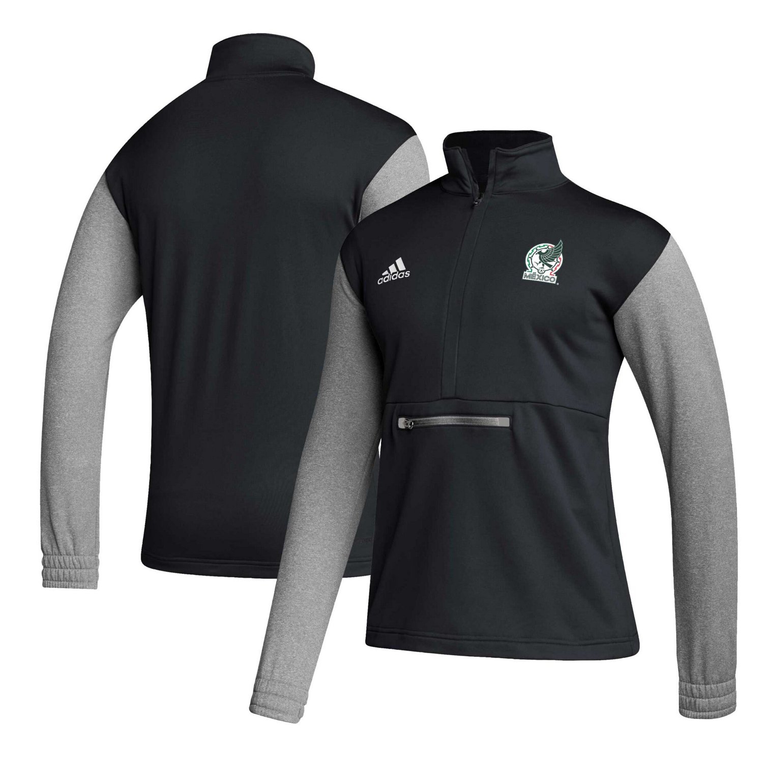 adidas Mexico National Team Crest Long Sleeve Half-Zip Top