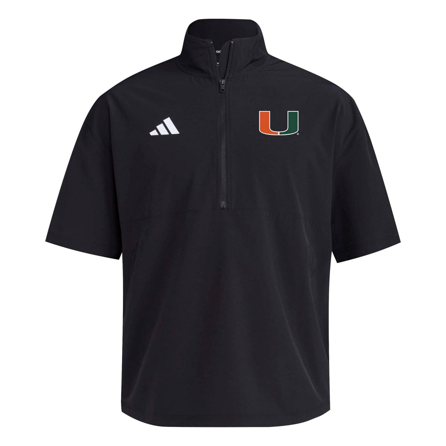 adidas Miami Hurricanes 2024 Half-Zip Short Sleeve Training Jacket - view number 2
