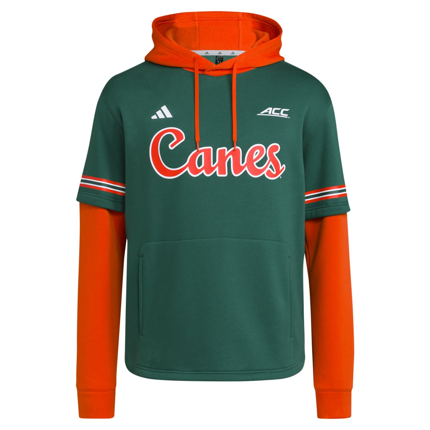 adidas Miami Hurricanes Pullover Baseball Jersey Hoodie - view number 2