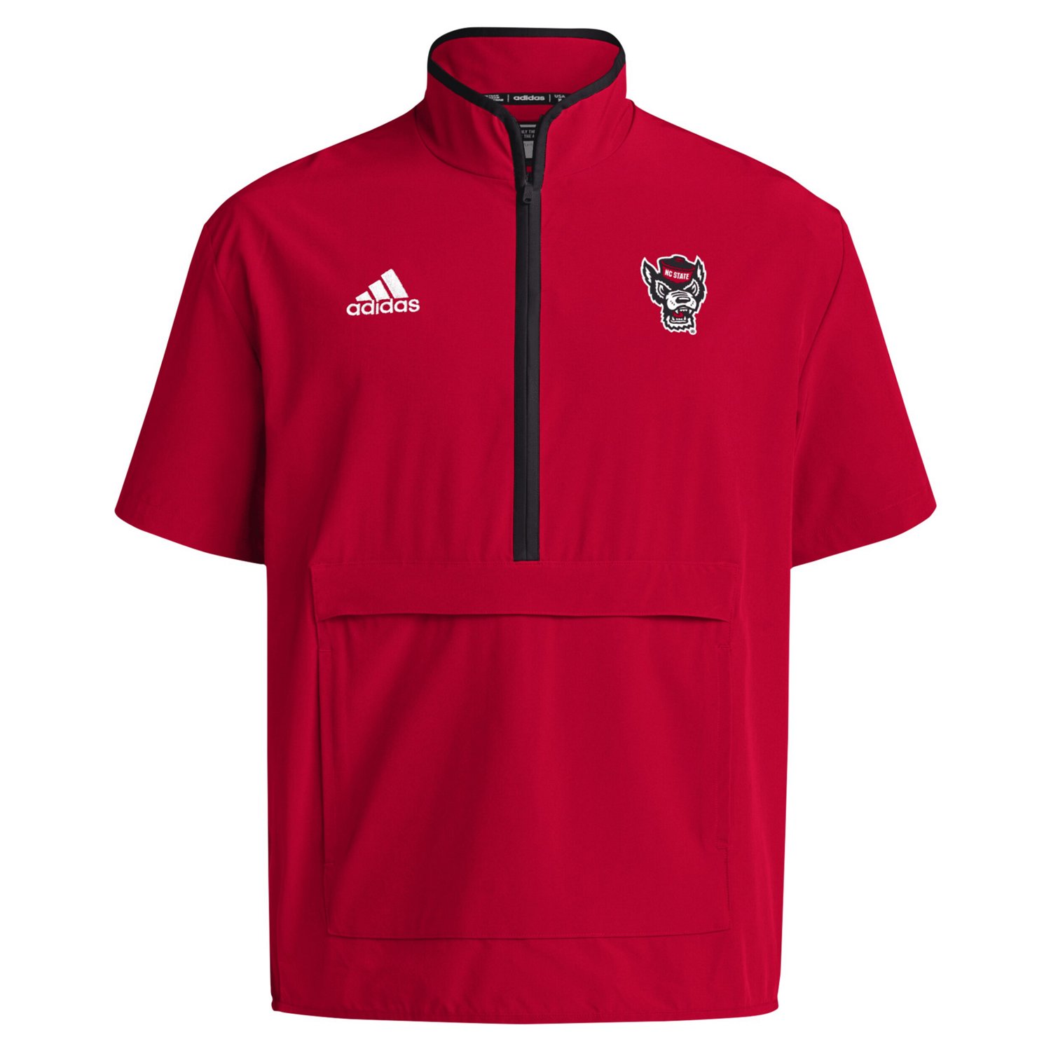 adidas NC State Wolfpack 2024 Coaches Sideline Half-Zip Short Sleeve Jacket                                                      - view number 2