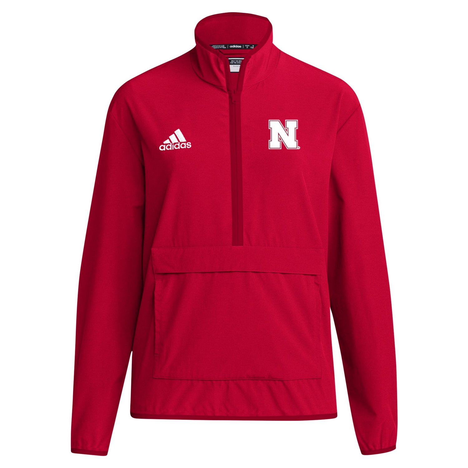 adidas Nebraska Huskers 2024 Coaches Sideline Half-Zip Jacket                                                                    - view number 2