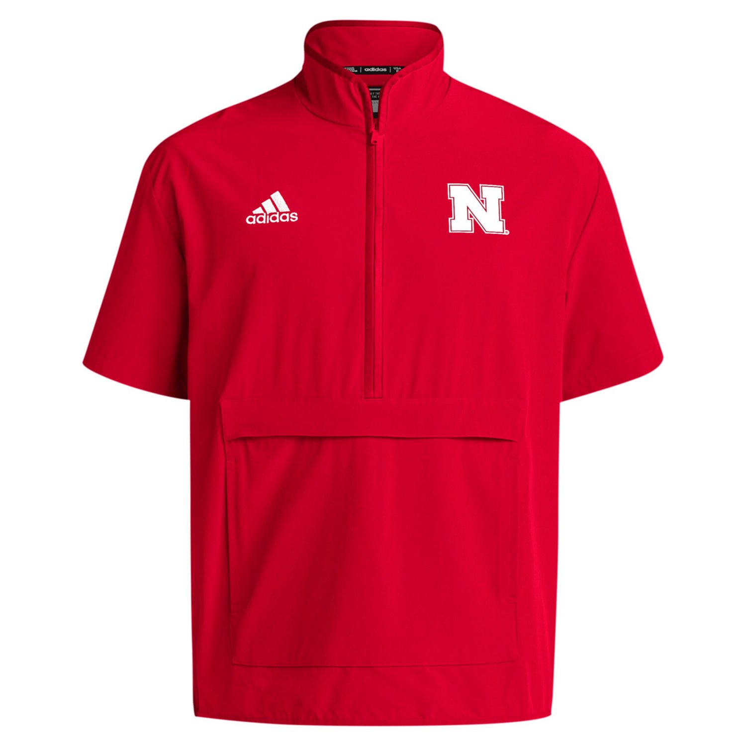 adidas Nebraska Huskers 2024 Coaches Sideline Half-Zip Short Sleeve Jacket                                                       - view number 2