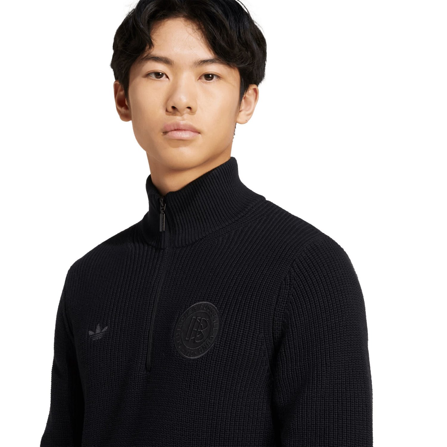 adidas Originals Germany National Team 125th Anniversary Culturewear Half-Zip Rib-Knit Top