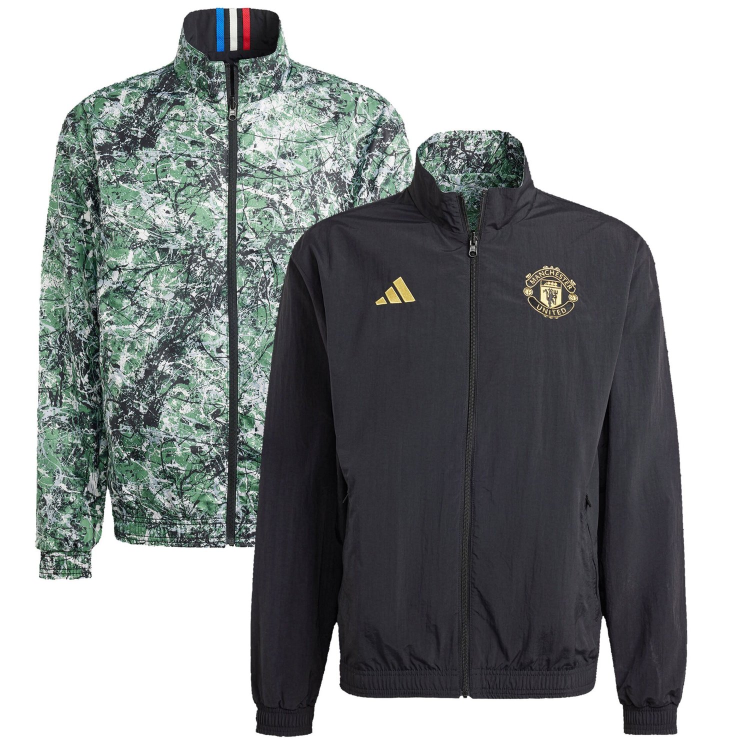 adidas Originals Manchester United x Stone Roses 2023/24 Reversible Anthem Full-Zip Jacket                                       - view number 1