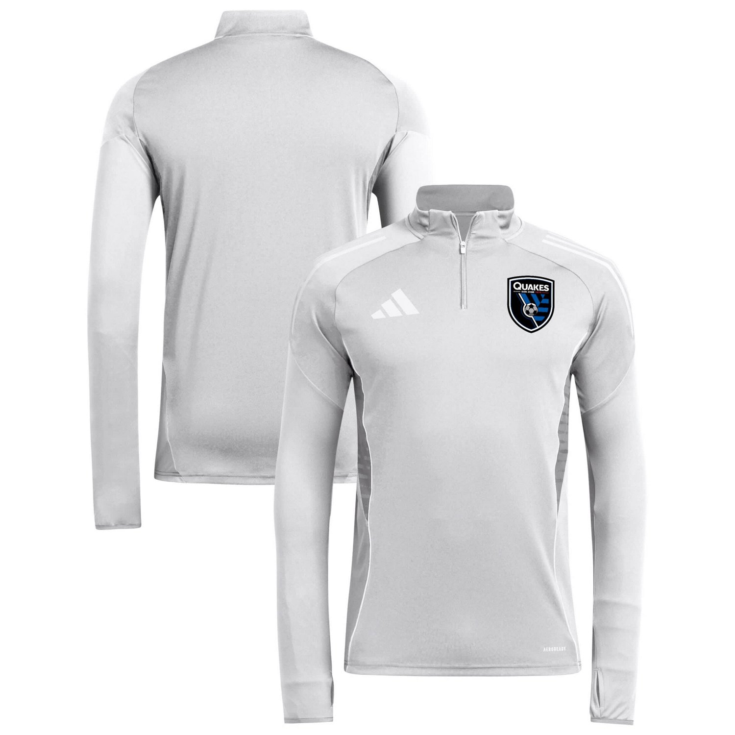 adidas San Jose Earthquakes 2025 Quarter-Zip Long Sleeve Training Top