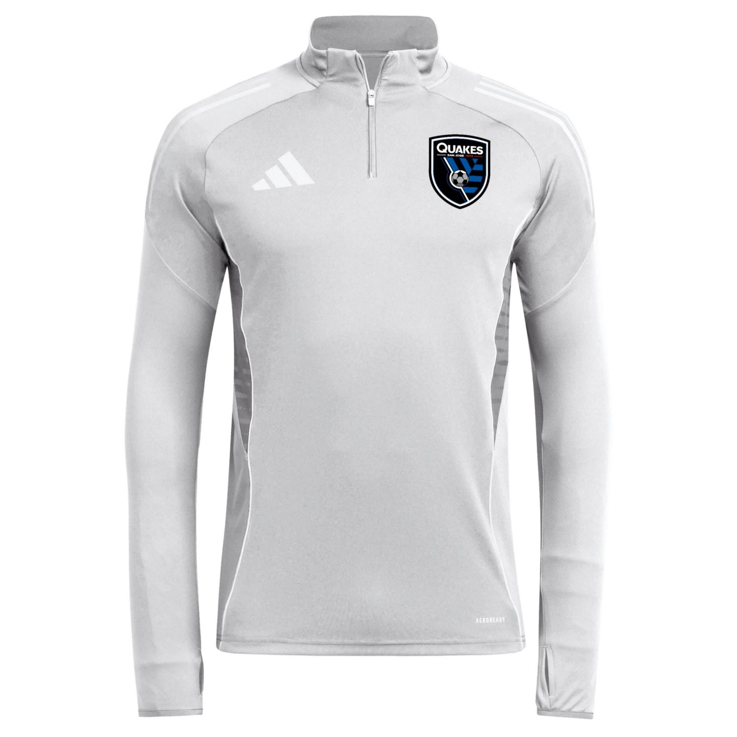 adidas San Jose Earthquakes 2025 Quarter-Zip Long Sleeve Training Top - view number 2